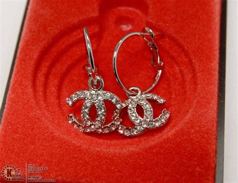 replica chanel diamond earrings|large chanel inspired earrings.